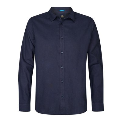 Camisa, em algodão e linho, corte direito PETROL INDUSTRIES
