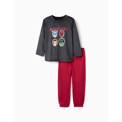 Pyjama en velours avec imprimé Avengers ZIPPY