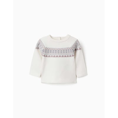 Pull en maille avec motif jacquard ZIPPY