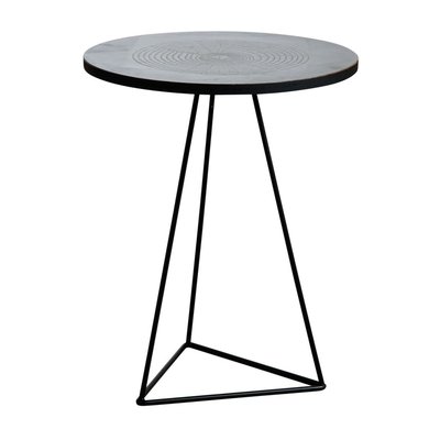 Table ronde métal zinc antique AUBRY GASPARD