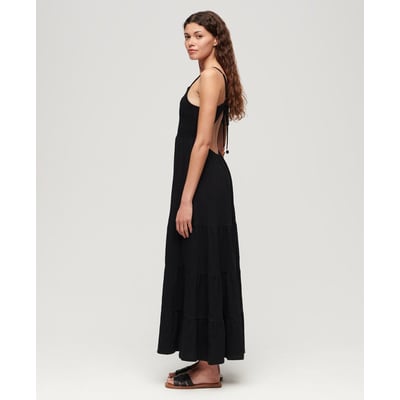 Robe longue caraco smockée SUPERDRY