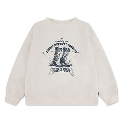 Sweatshirt mit Rundhalsausschnitt und Cowboystiefel-Print auf der Vorderseite LEVI'S KIDS