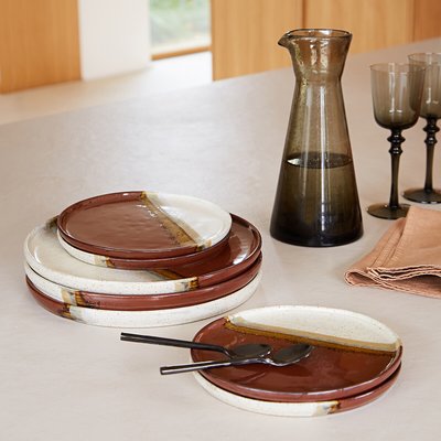 Set of 4 Alizano dessert plates in reactive glazed stoneware LA REDOUTE INTERIEURS