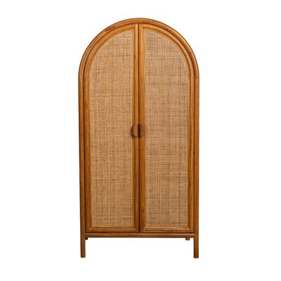 Armoire en bois de manguier et cannage BOUMA HYDILE