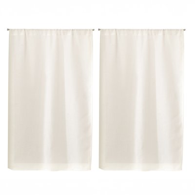 Paire de Petits rideaux  Unis en Etamine LINDER