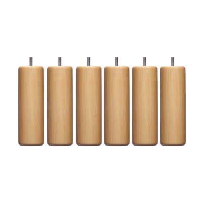 Pied cylindrique bois (lot de 6) SOMEO