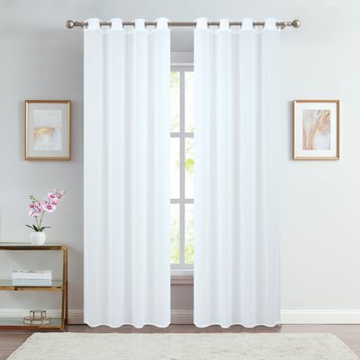 Paire de voilages unis pour baie vitrée HOME MAISON