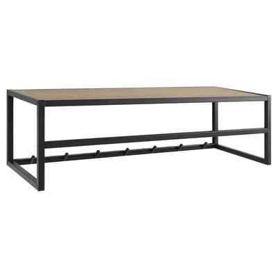 Etagère murale porte-manteau 7 accroches en MDF et Métal TOILINUX