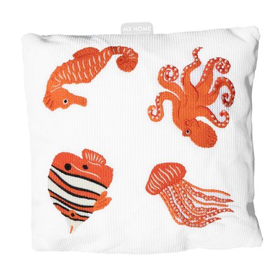 Coussin extérieur avec broderie poissons MX HOME