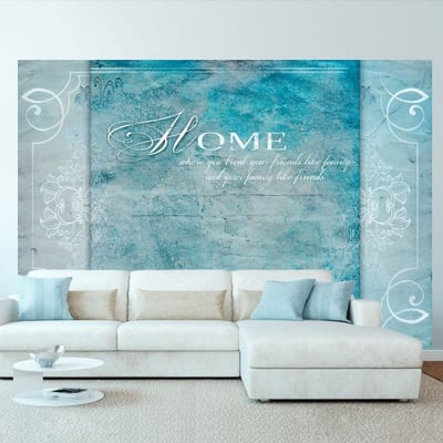 Papier peint intissé panoramique Textes Home, where you ... EDEN