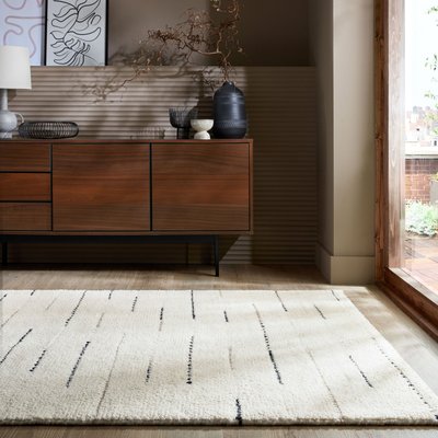 Tapis en laine noir DOTTIE GEOMETRIC FLAIR RUGS