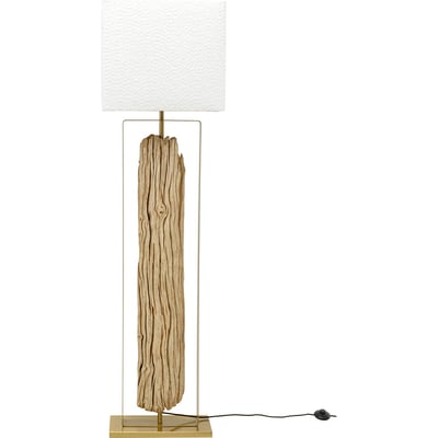 Lampadaire en bois flotté et coton, NATURE KARE DESIGN