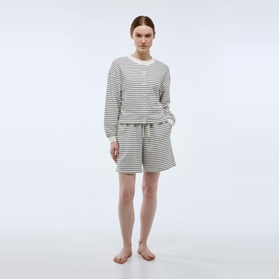 Short rayé en molleton doux et léger MONOPRIX
