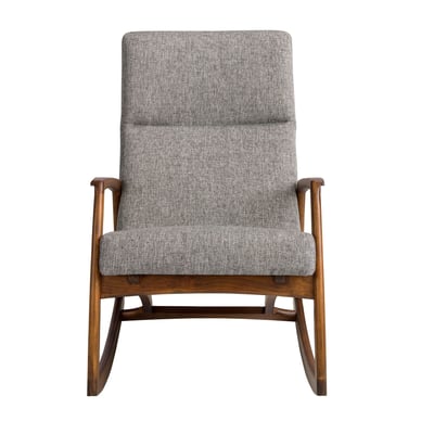 Fauteuil à bascule en tissu gris ANGEL CERDA