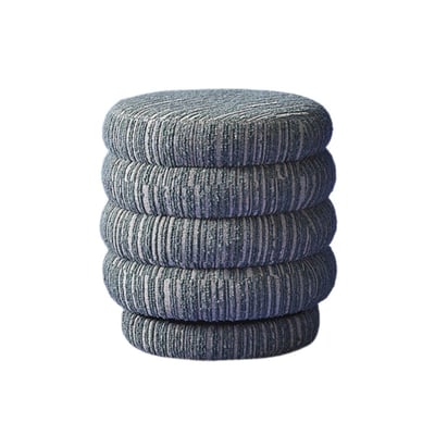 Pouf de table en tissu vert pivotant L46,5 cm - BIBENDUM SIGNATURE