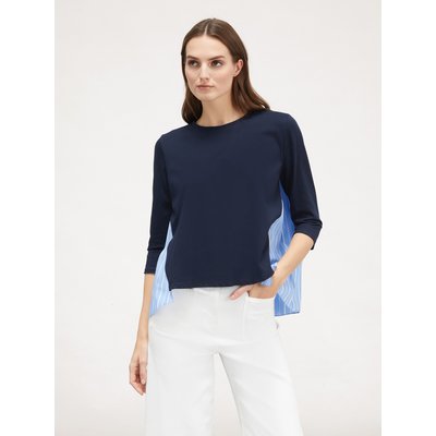 T-shirt avec insert en popeline à rayures MOTIVI
