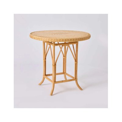Table guéridon en rotin tressé EUGENIE KOK