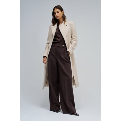 VESTE LONGUE EN LAINE GRACE AVEC CEINTURE SALSA JEANS