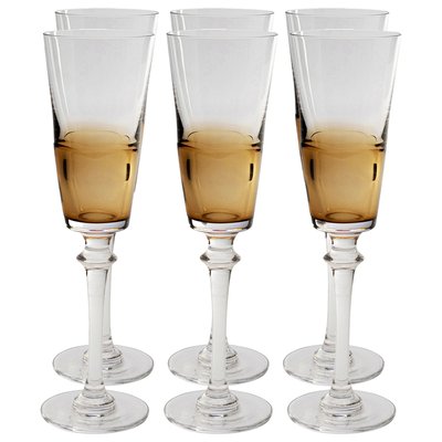 Flûtes à champagne Mimi ambre set de 6 KARE DESIGN