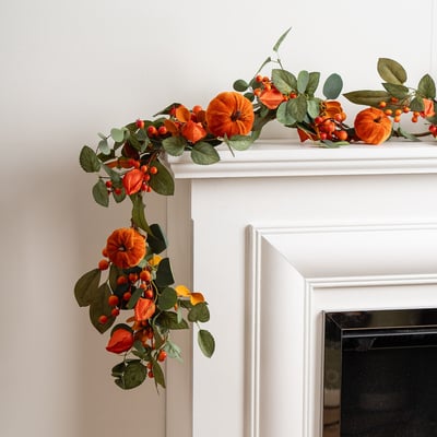 180cm Orange Pumpkin Garland SO'HOME
