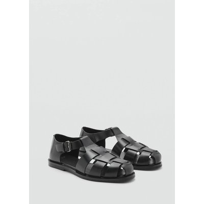 Sandales Méduse cuir MANGO MAN