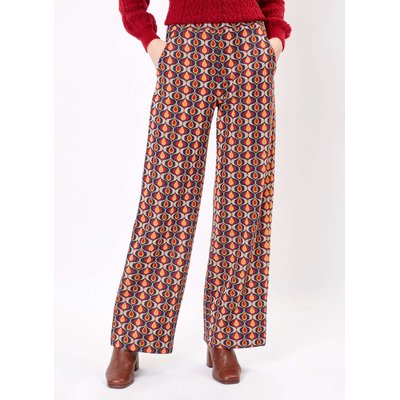 Pantalon large en maille imprimée PALMERO PRINCESSE NOMADE