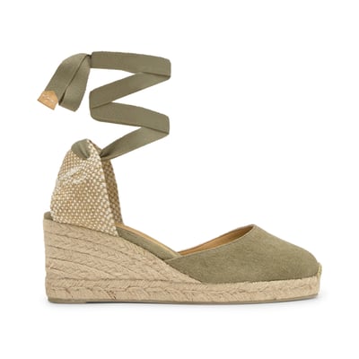 Espadrilles compensées à lacets avec plateforme tressée CARINA PLATFORM CASTANER