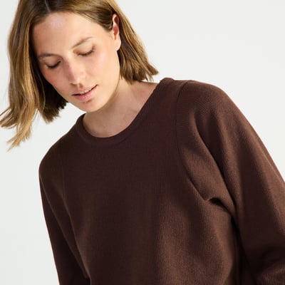Sweat col rond en coton ETREINTE LAURENCE TAVERNIER