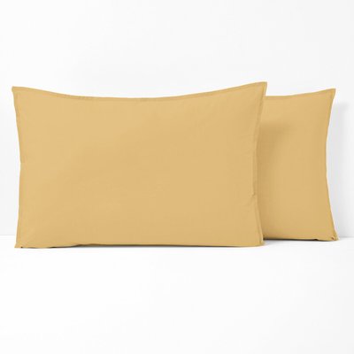 Scenario Plain 100% Organic Cotton Percale 200 Thread Count Pillowcase LA REDOUTE INTERIEURS