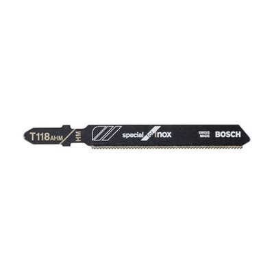 Lot De 3 Lames De Scie Sauteuse 83 Mm Carbure - T118 Ahm Special Inox BOSCH