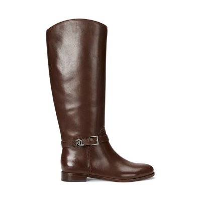Bottes talon plat cuir lisse BROOKE LAUREN RALPH LAUREN