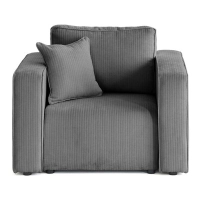 Fauteuil en Velours côtelé plat - TOPAZE LISA DESIGN