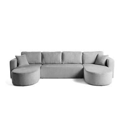 Canapé Panoramique Convertible Velours texturé 7 places - MIRO LISA DESIGN