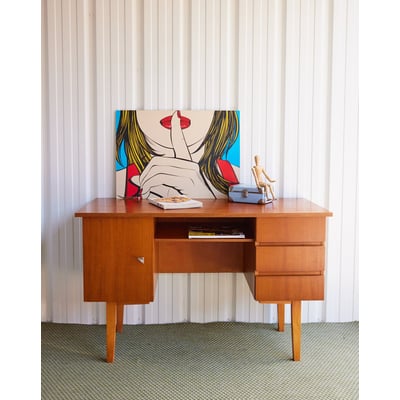 Bureau style scandinave en bois Yvan N°549 - Bon état DEBONGOUT