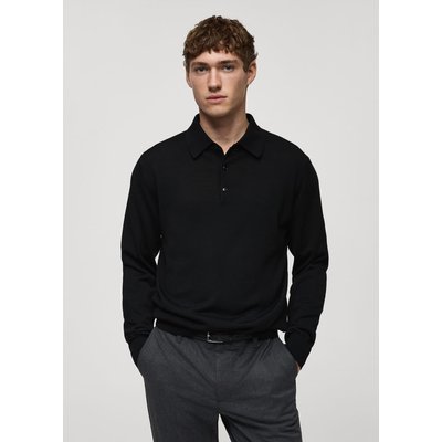 Pull-over polo 100 % laine mérinos MANGO MAN
