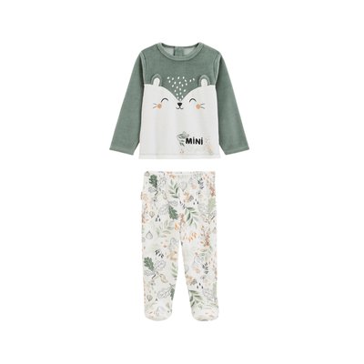 Pyjama bébé 2 pièces en velours avec pieds Merlin PETIT BEGUIN