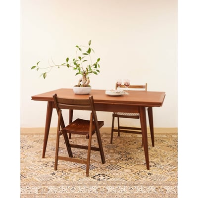 Table à manger scandinave en bois Karla N°1259 - Bon état DEBONGOUT