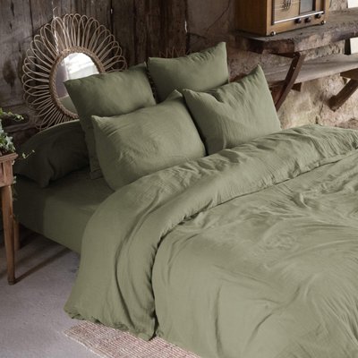 Parure de lit double gaze de coton TERRE DE NUIT