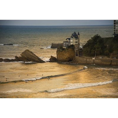 Tableau paysage ocean biarritz et la villa belza HEXOA