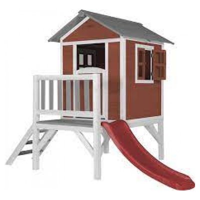 Maisonnette Scandinavian rouge - Toboggan rouge AXI HOUSE