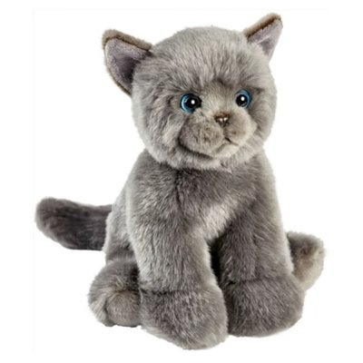 Peluche chat chartreux assis 30cm ANIMA