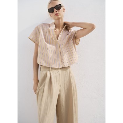 Chemise rayures manches courtes MANGO