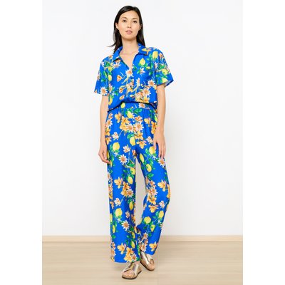 Pantalon fluide à imprimé tropical LOLALIZA