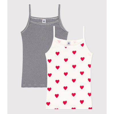 Pack of 2 Camis in Organic Cotton PETIT BATEAU