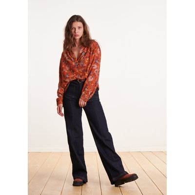 Jean large brut en coton biologique taille haute LA FEE MARABOUTEE