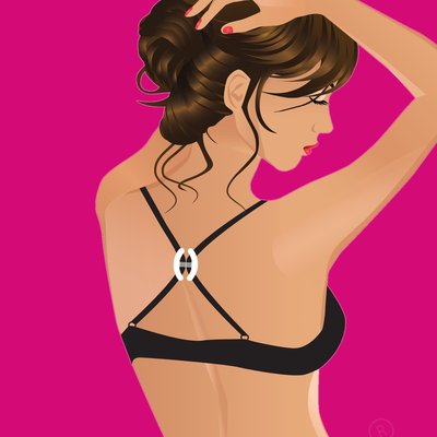 CLIP transparent cache-bretelles ovale resultat push-up JULIMEX