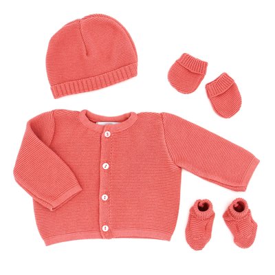 Ensemble tricoté - 100% coton bio - 1 à 3 mois PREMIERS MOMENTS