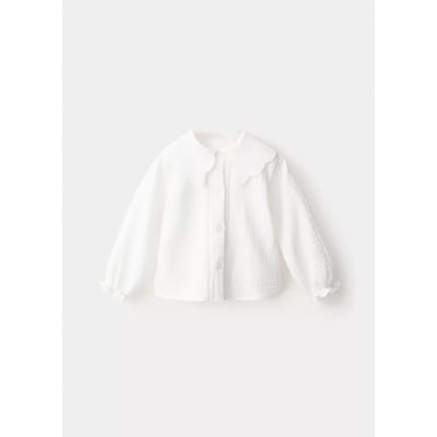 Blouse plissée à col festonné MANGO BABY