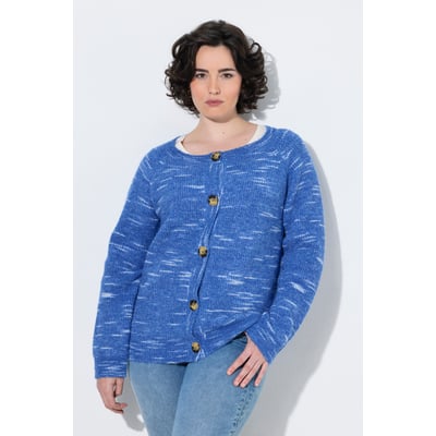 Cardigan e maille côtelée chinée ULLA POPKEN