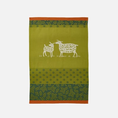 Torchon jacquard en coton MOUTON COUCKE
